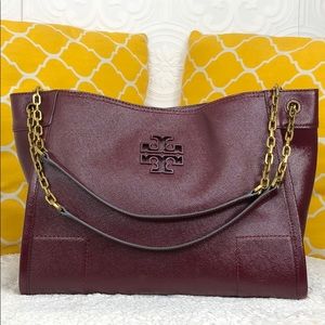 🌸OFFERS?🌸Tory Burch Large Burgundy Purse